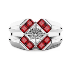Online Bague Chevaliere Zancan En Argent Et Spinelles Naturels. Bagues