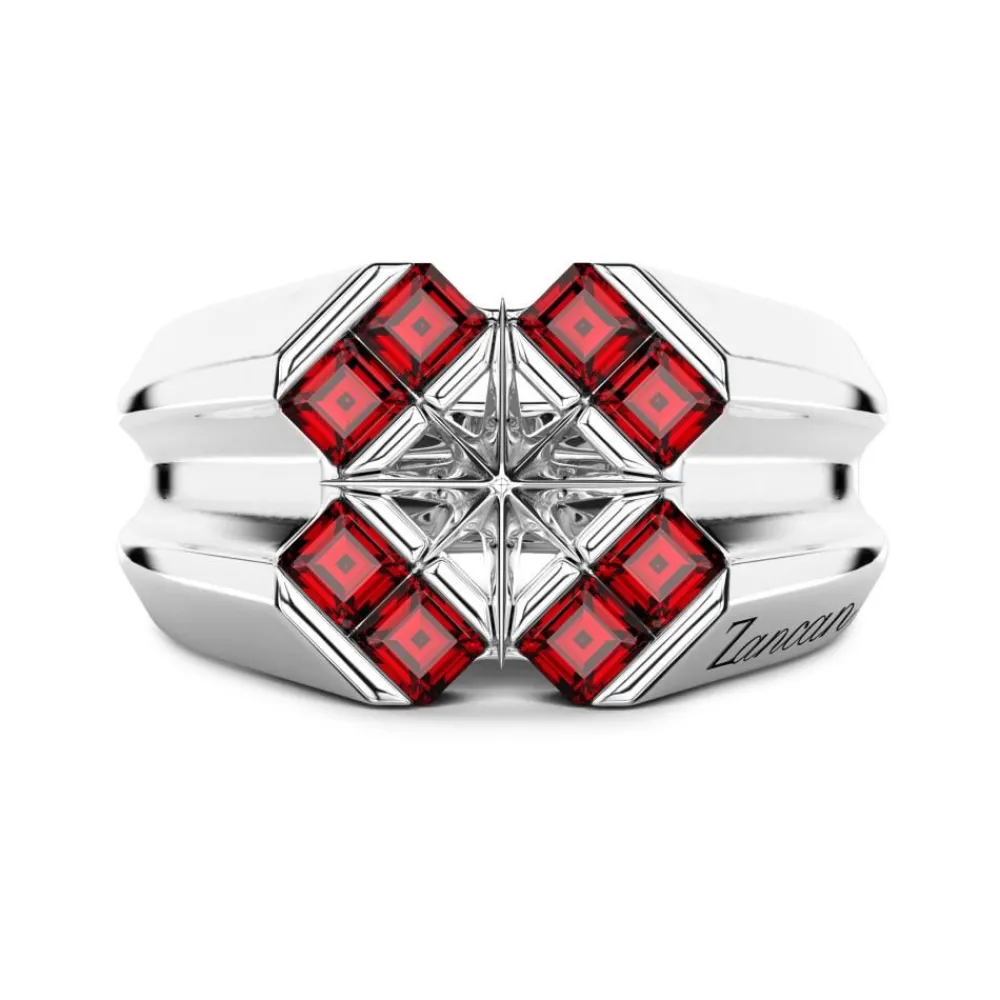 Online Bague Chevaliere Zancan En Argent Et Spinelles Naturels. Bagues