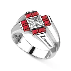 Online Bague Chevaliere Zancan En Argent Et Spinelles Naturels. Bagues