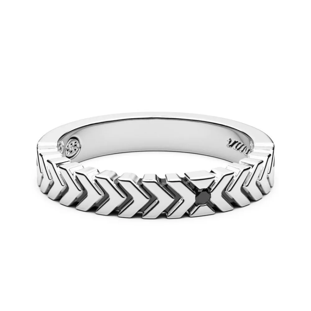 Sale Bague En Argent Avec Spinelles Noirs. Bagues