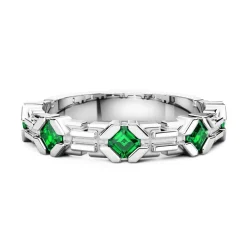 Shop Bague En Argent Et Spinelle Naturel De Zancan. Bagues