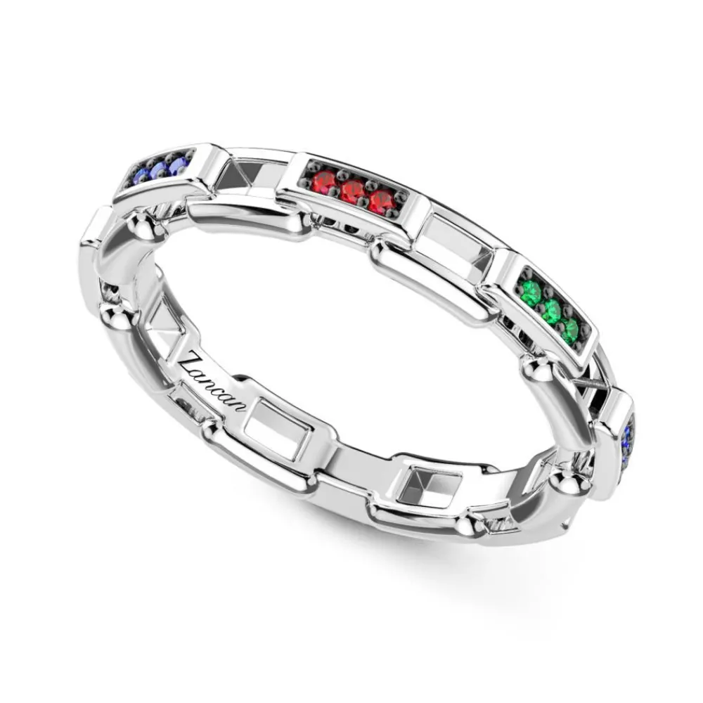 Clearance Bague En Argent Et Spinelle Naturel De Zancan. Bagues