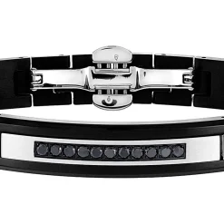 Hot Black Ceramic And Stone Bracelet. Bracelets