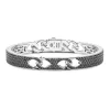 Fashion Bracelet Jonc Zancan Avec Gourmette Souple En Argent Avec Pierres. Bracelets