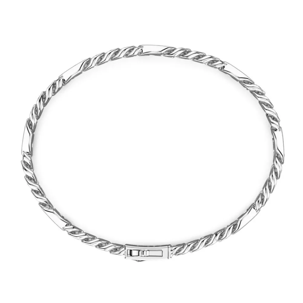 Discount Bracelet Maille Seule Zancan En Argent Avec Pierres Naturelles. Bracelets