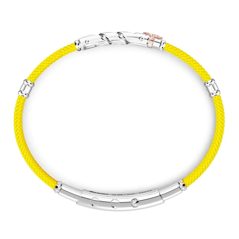 Fashion Bracelet Zancan En Kevlar Avec Maille Gourmette. Bracelets