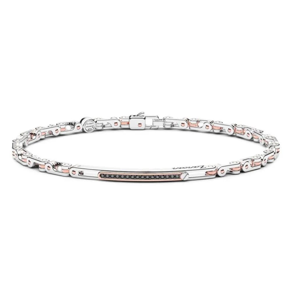 Best Sale Bracelet Zancan En Or 18 Carats Avec Diamants Noirs. Bracelets