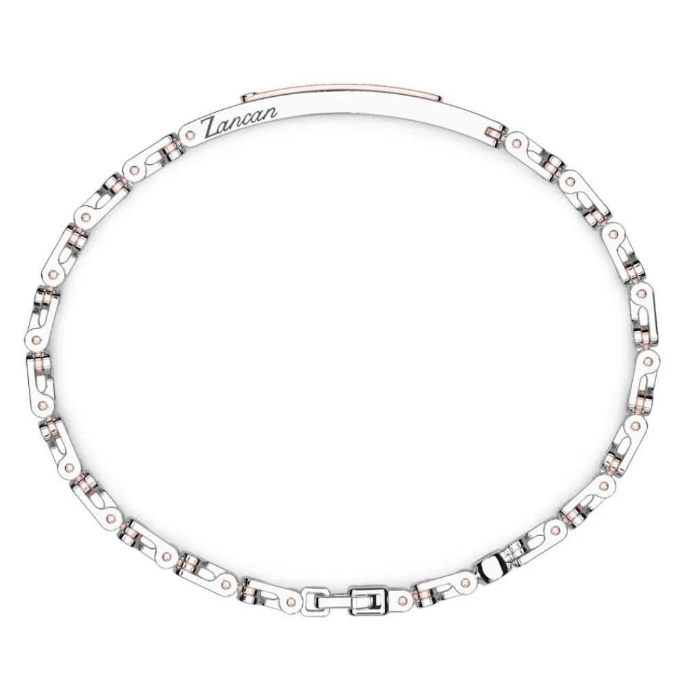 Best Sale Bracelet Zancan En Or 18 Carats Avec Diamants Noirs. Bracelets