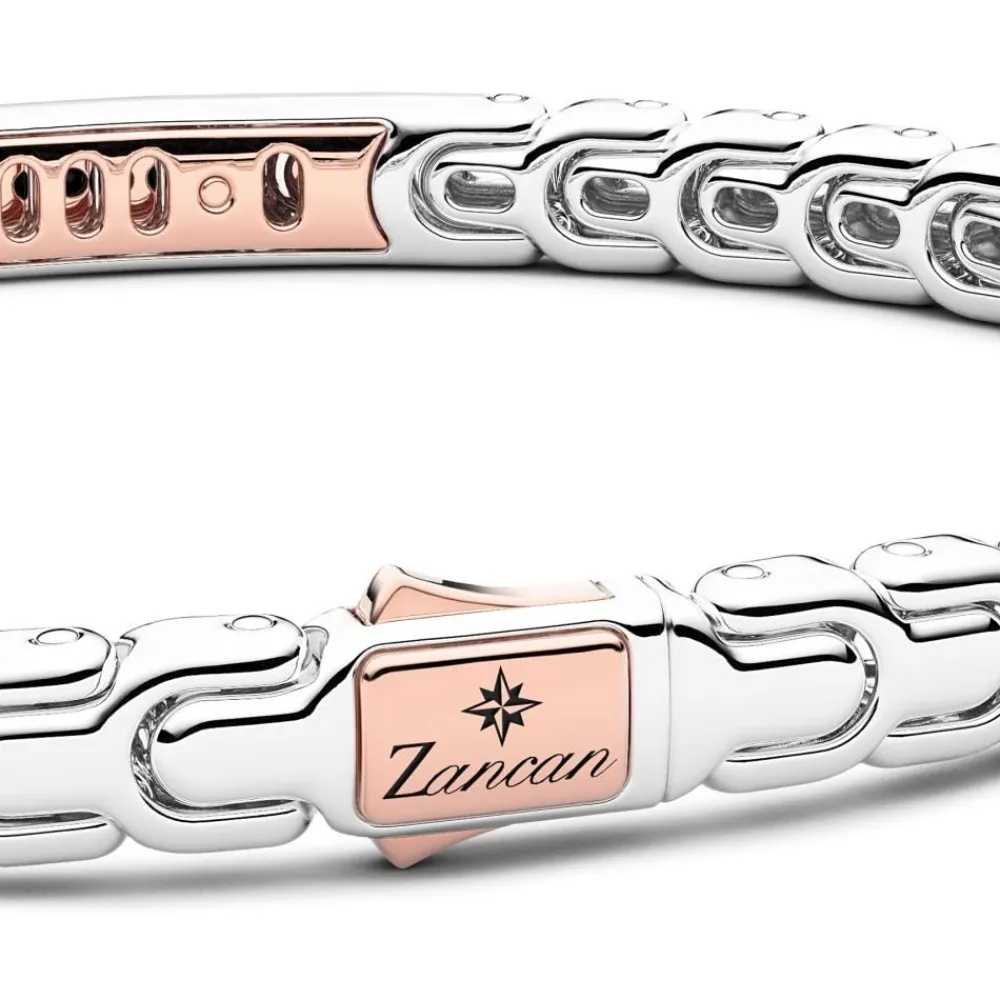 Discount Bracelet Zancan En Or 18 Carats Avec Plaque Et Diamants Noirs. Bracelets