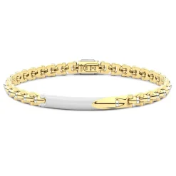 Shop Bracelet Zancan En Or 18 Carats Et Plaque Centrale. Bracelets