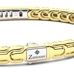 Best Sale Bracelet Zancan En Or 18 Carats Avec Plaque Et Diamants. Bracelets