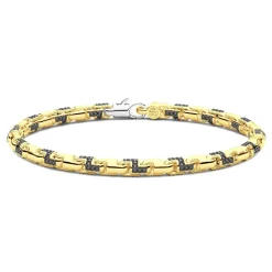Best Bracelet Zancan En Or Jaune 18 Carats Et Diamants Noirs. Bracelets