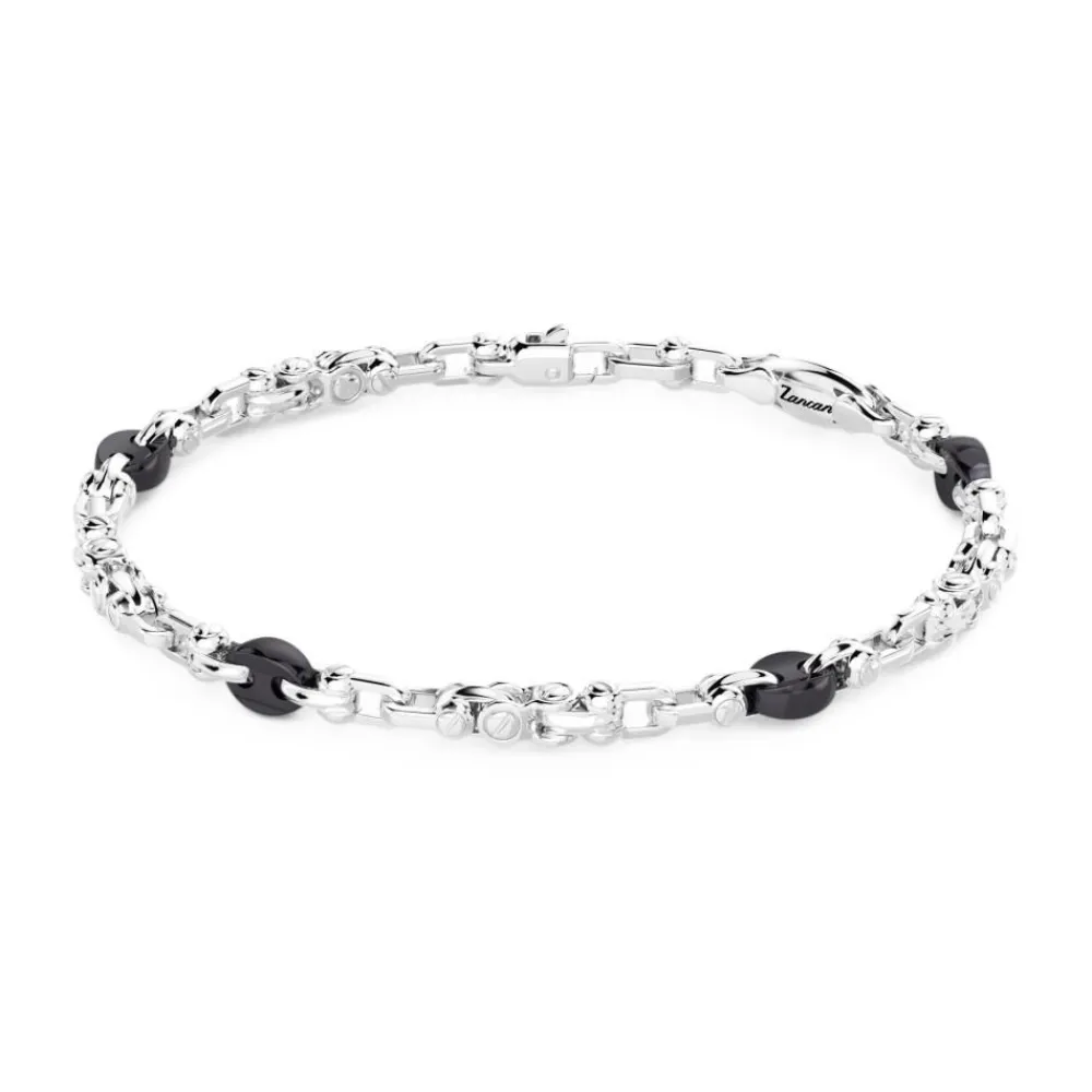 Fashion Bracelet Zancan Maille Seule En Argent Et Ceramique. Bracelets