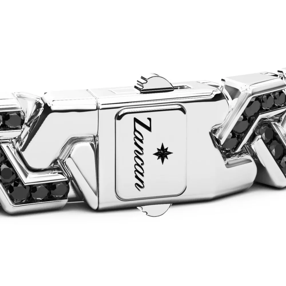 Discount Bracelet Zancan Maille Seule En Argent Avec Pierres. Bracelets