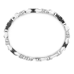 Hot Bracelet Zancan Maille Seule En Argent Et Ceramique. Bracelets