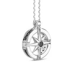 Cheap Collier Zancan En Argent Avec Pendentif Rose Des Vents. Colliers