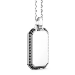 Store Collier Zancan En Argent Avec Pendentif Plaque. Colliers