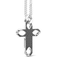 Sale Collier Zancan En Argent Avec Pendentif Croix Et Pierres. Colliers