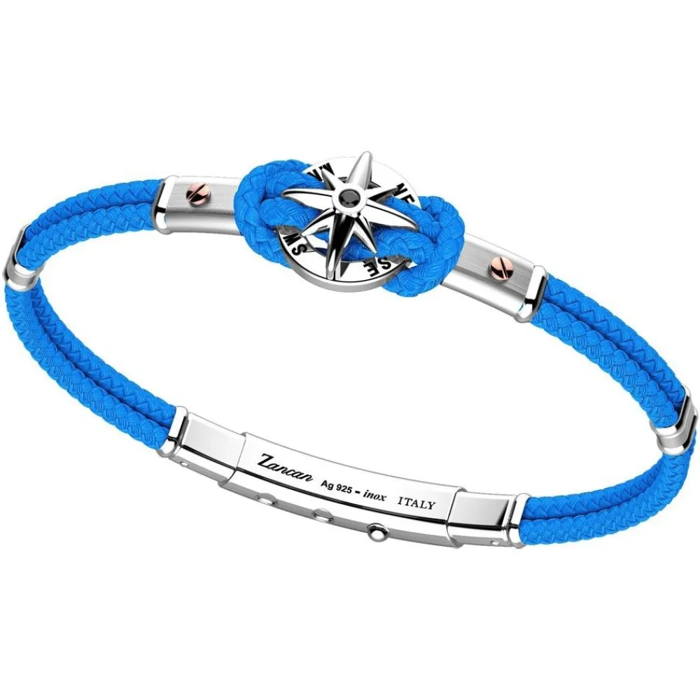 Cheap Kevlar, Silver And Rose Gold Bracelet With Wind Rose. Bracelets