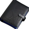 Cheap Organizer Made From Black Leather With Blue Interior. Maroquinerie