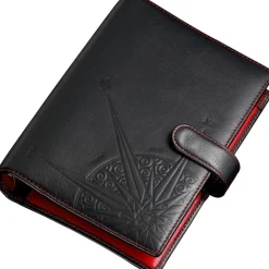 Outlet Organizer Made From Black Leather With Red Interior. Maroquinerie