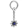Shop Silver Keychain With Sun And Lapis Lazuli Porte-clés