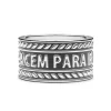 Clearance Zancan Banded Silver Ring With Latin Inscription. Bagues
