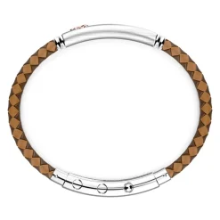 Cheap Zancan Black Silicone Bracelet With Silver Tag And Rose Gold Details. Bracelets