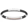 Sale Zancan Black Silicone Bracelet With Silver Tag And Rose Gold Details. Bracelets