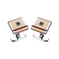 Outlet Zancan Black Steel And Diamond Cufflinks Boutons De Manchette