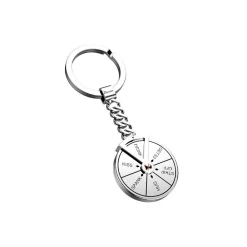 Cheap Zancan Black Steel Keychain With Roulette Porte-clés