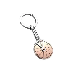 Best Sale Zancan Black Steel Keychain With Roulette Porte-clés