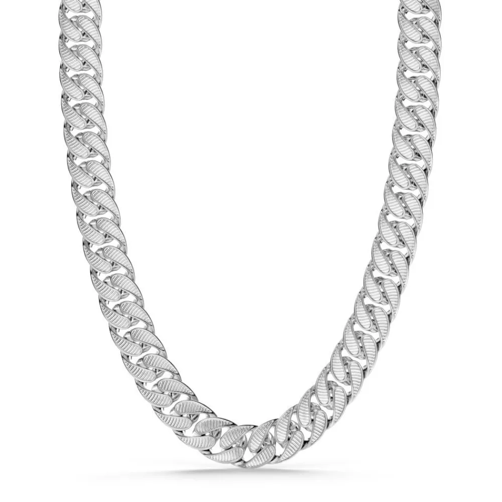 Best Zancan Broad Curb Chain Necklace With Striated Finish. Colliers