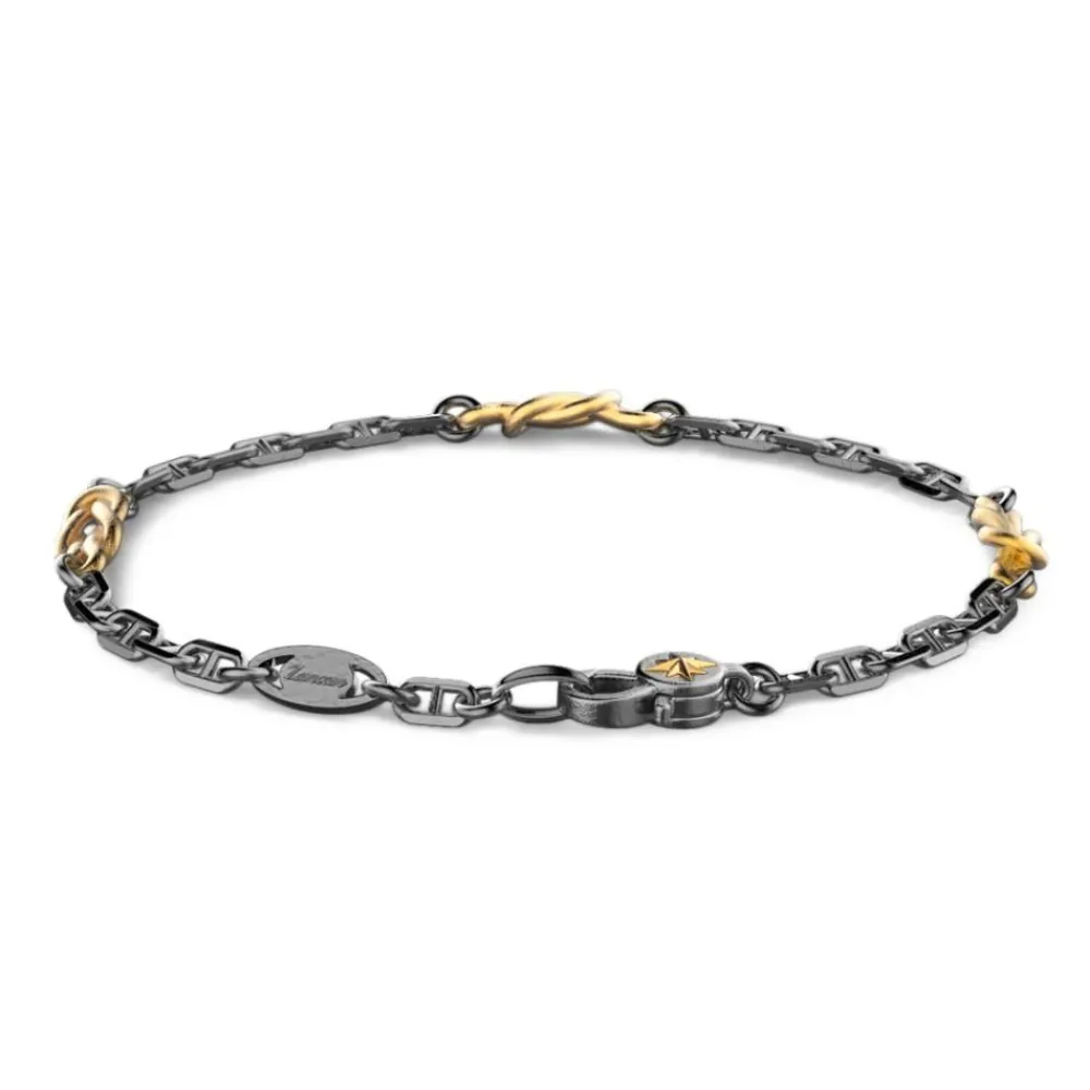 New Zancan Burnished Silver Bracelet With Marine Knots. Bracelets