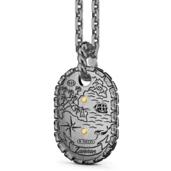 Discount Zancan Burnished Silver Necklace With Lighthouse. Colliers