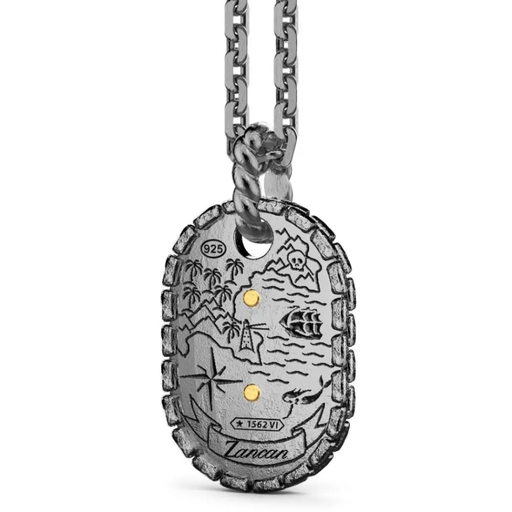 Discount Zancan Burnished Silver Necklace With Lighthouse. Colliers