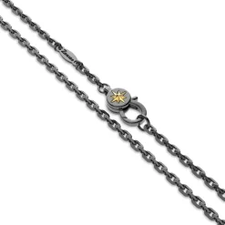 Store Zancan Burnished Silver Necklace With Anchor. Colliers