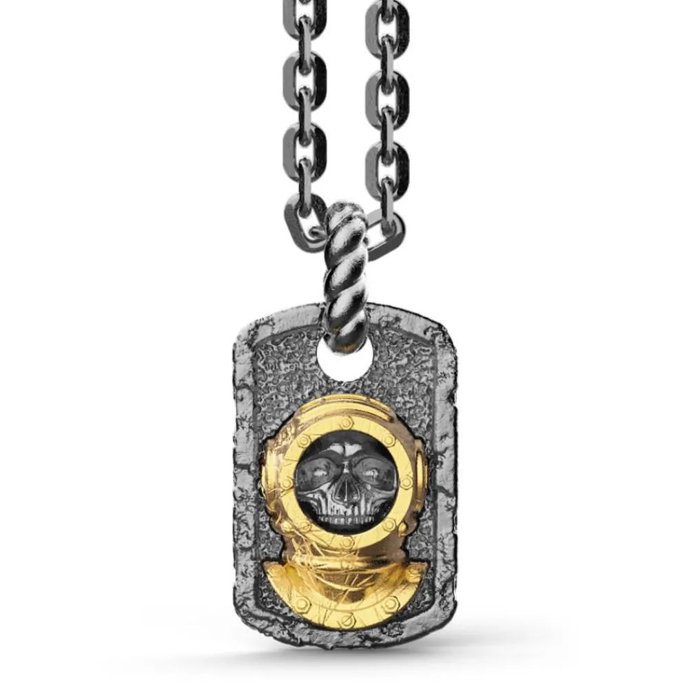 Online Zancan Burnished Silver Necklace With Diver. Colliers
