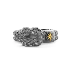 Outlet Zancan Burnished Silver Ring With Knot. Bagues