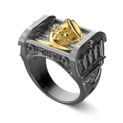 Flash Sale Zancan Burnished Silver Ring With Pirate. Bagues
