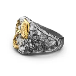 Best Sale Zancan Burnished Silver Ring With Mermaid. Bagues