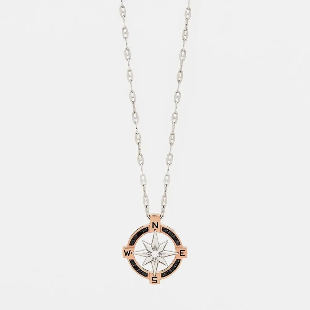Flash Sale Zancan Gold Necklace With Wind Rose Pendant And Diamonds. Colliers