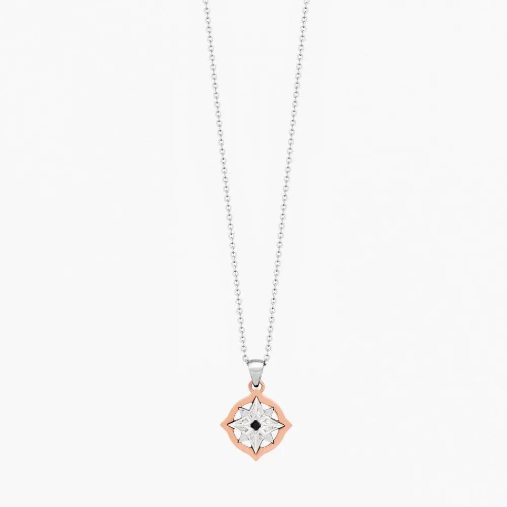 Fashion Zancan Gold Necklace With Wind Rose Pendant And Diamonds. Colliers