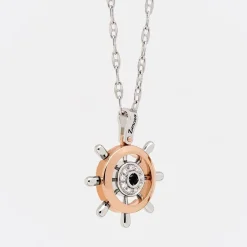 Best Zancan Gold Necklace With Helm Pendant And Diamonds. Colliers