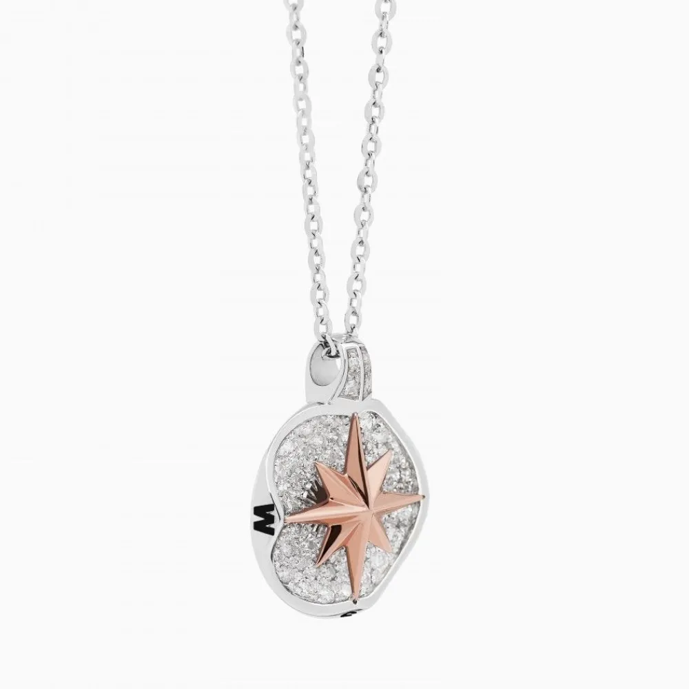 Discount Zancan Gold Necklace With Wind Rose Pendant And Diamonds. Colliers