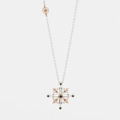 Online Zancan Gold Necklace With Wind Rose Pendant And Diamonds. Colliers