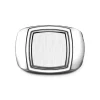 Store Zancan Hexagonal Silver Signet Ring. Bagues
