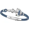 Shop Zancan Kevlar Bracelet With Silver Anchor And Colored Stones. Bracelets