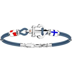 Outlet Zancan Kevlar Bracelet With Silver Anchor And Nautical Flags. Bracelets