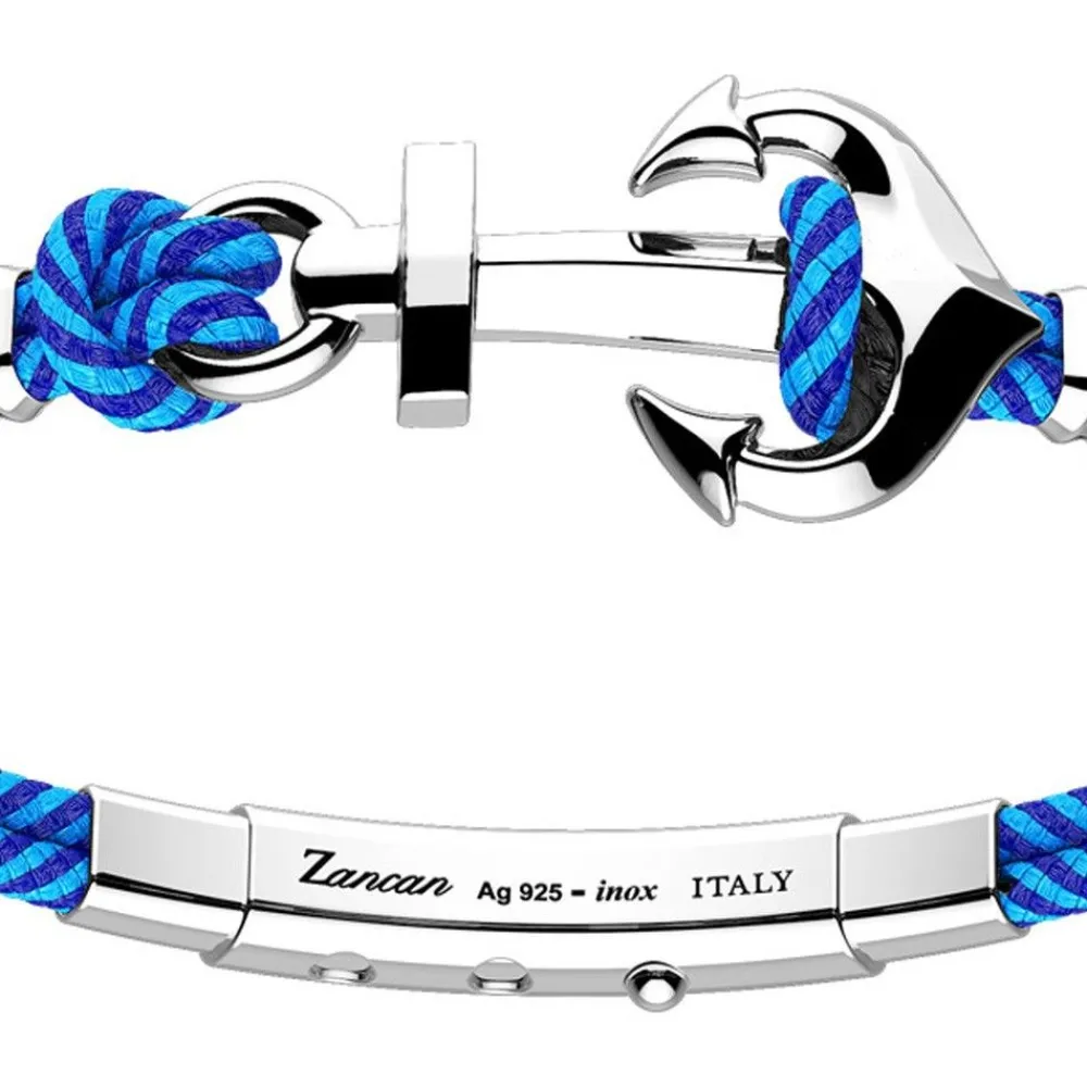 Fashion Zancan Kevlar Bracelet With Silver Anchor. Bracelets